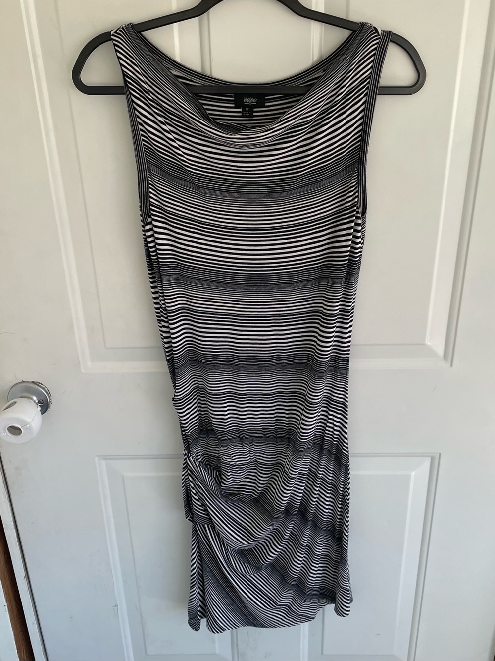 Mossimo Stretch Knit Dress Stripped Black and White Size S
